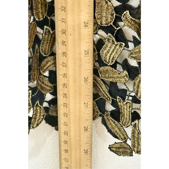 NWT Bardot Gold Leaf Halter Lace Sheath Night Out Holiday Cocktail Dress Women 6 - Picture 12 of 14